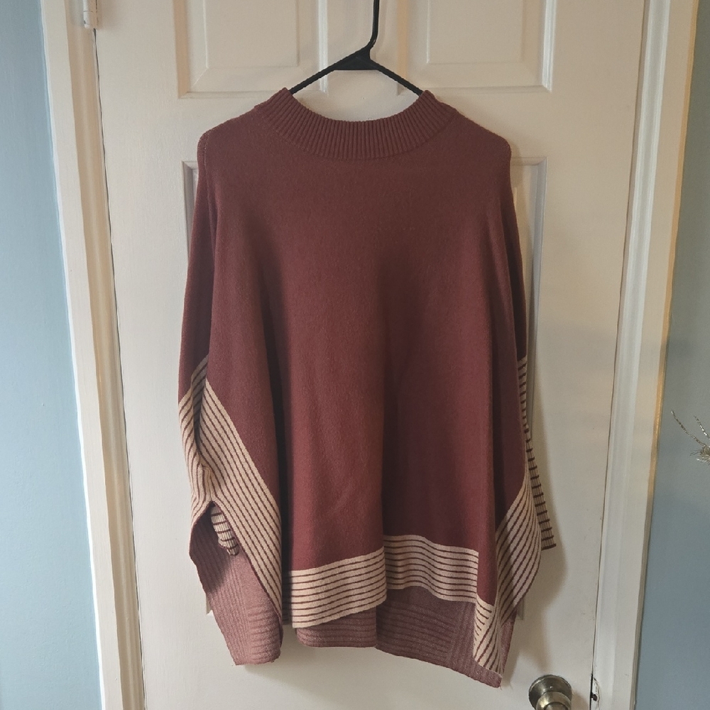 Anthropologie Brown and Cream Sweater